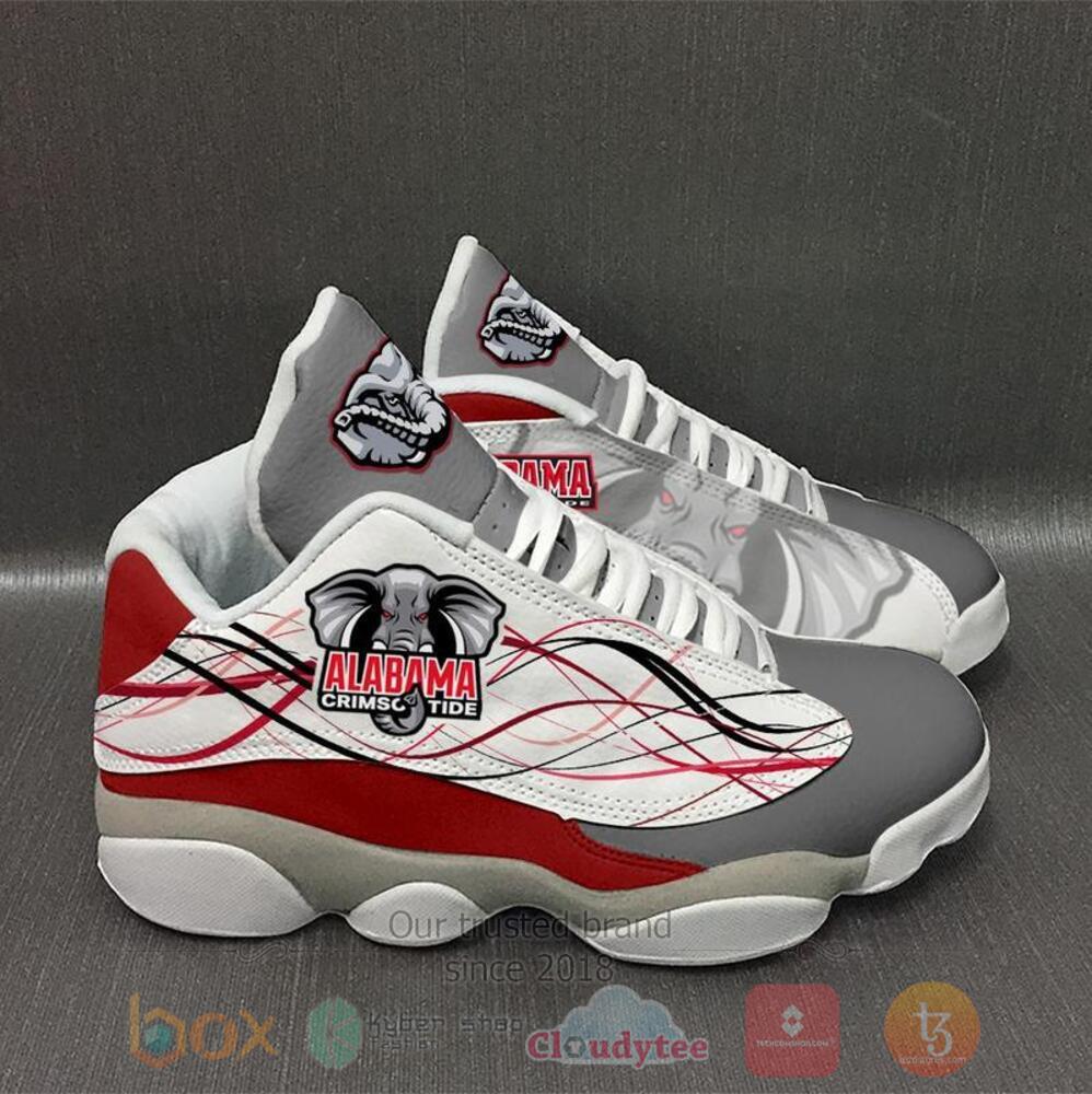 Ncaa Alabama Crimson Tide Grey White Air Jordan 13 Shoes Ncaa Alabama Crimson Tide Grey White Air Jordan 13 Shoes