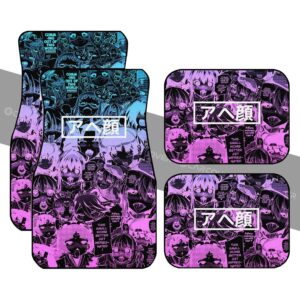 Negative Ahegao Car Floor Mats Custom Car Interior Accessories