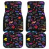 Neon Symbols in Black theme Car Floor Mats 191028