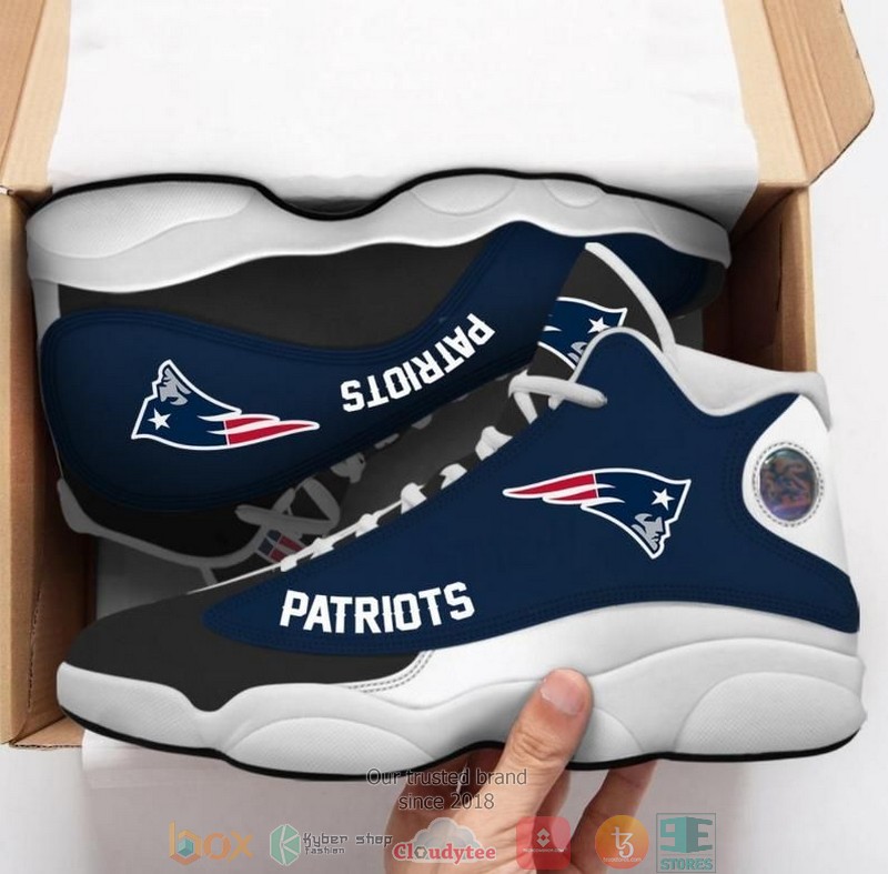 New England Patriots Nfl Big Logo Football Team 5 Air Jordan 13 Sneaker Shoes New England Patriots Nfl Big Logo Football Team 5 Air Jordan 13 Sneaker Shoes