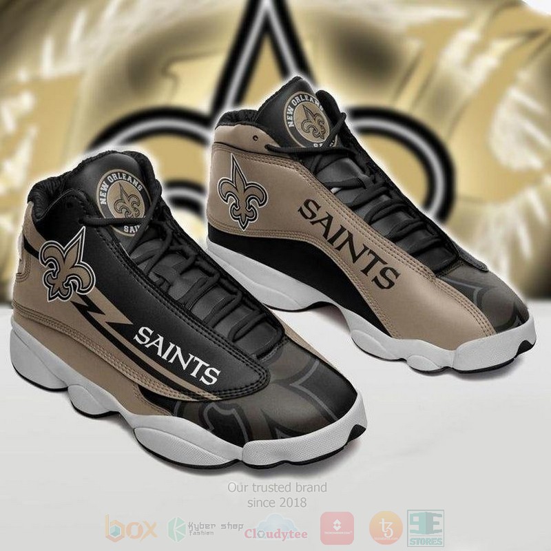 New Orleans Saints Nfl Big Logo Football Team Air Jordan 13 Shoes New Orleans Saints Nfl Big Logo Football Team Air Jordan 13 Shoes