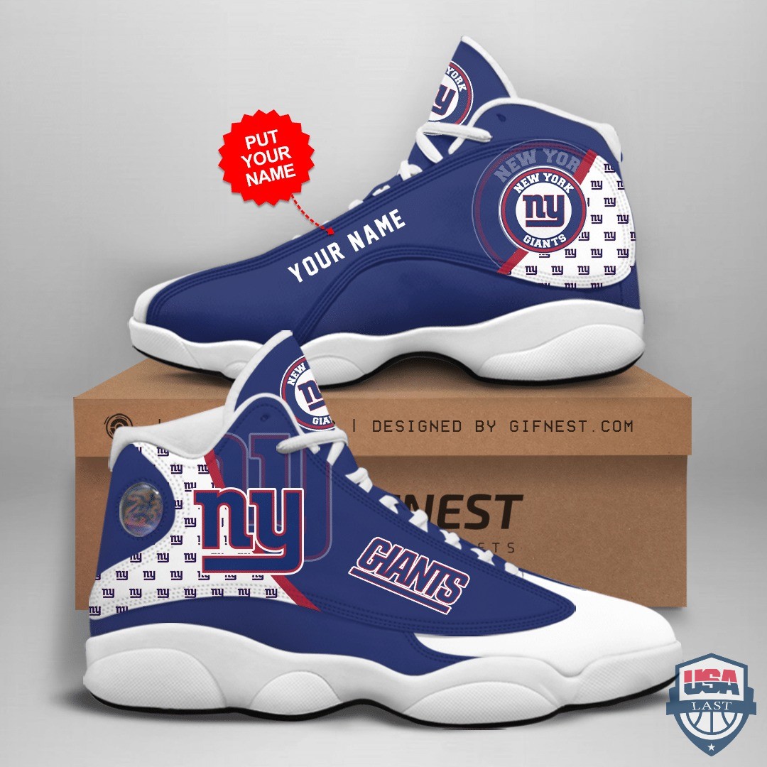 New York Giants Air Jordan 13 Custom Name Personalized Shoes New York Giants Air Jordan 13 Custom Name Personalized Shoes