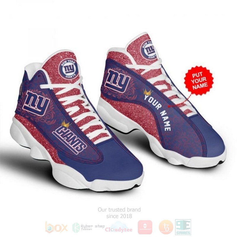 New York Giants Football Nfl Custom Name Red Air Jordan 13 Shoes New York Giants Football Nfl Custom Name Red Air Jordan 13 Shoes
