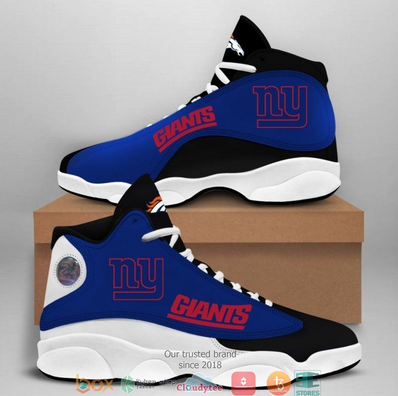 New York Giants Nfl Big Logo Football Team Air Jordan 13 Sneaker Shoes New York Giants Nfl Big Logo Football Team Air Jordan 13 Sneaker Shoes