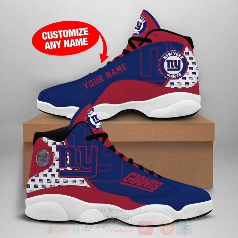New York Giants Nfl Custom Name Air Jordan 13 Shoes New York Giants Nfl Custom Name Air Jordan 13 Shoes