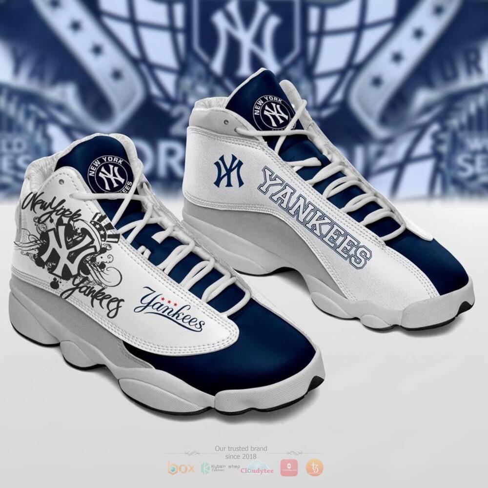 New York Yankees Mlb Blue White Air Jordan 13 Shoes New York Yankees Mlb Blue White Air Jordan 13 Shoes