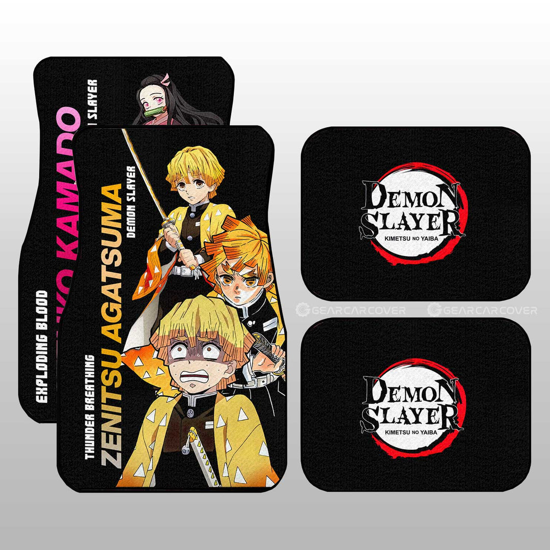 Nezuko-And-Zenitsu-Car-Floor-Mats-Custom-Demon-Slayer-Anime-Gifts-Idea-For-Fans-1