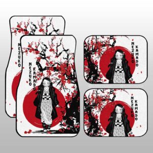Nezuko Car Floor Mats Custom Japan Style Demon Slayer Anime Car Accessories