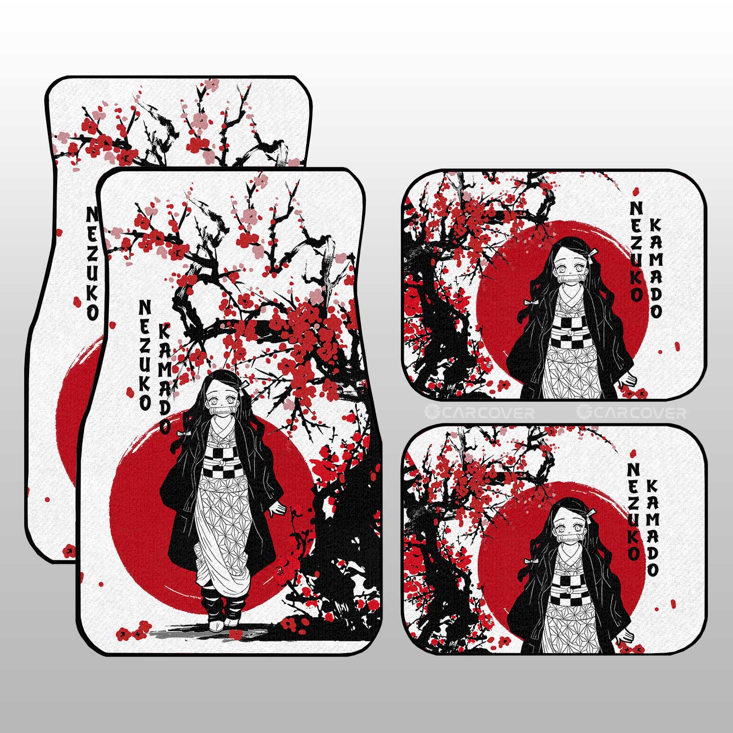 Nezuko Car Floor Mats Custom Japan Style Demon Slayer Anime Car Accessories Nezuko Car Floor Mats Custom Japan Style Demon Slayer Anime Car Accessories
