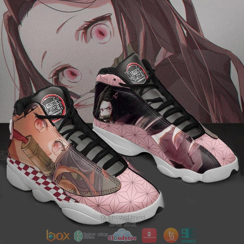 Nezuko Demon Slayer Custom Anime Air Jordan 13 Sneaker Shoes Nezuko Demon Slayer Custom Anime Air Jordan 13 Sneaker Shoes