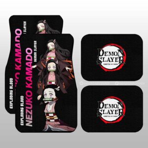 Nezuko Kamado Car Floor Mats Custom Demon Slayer Anime Gifts Idea For Fans
