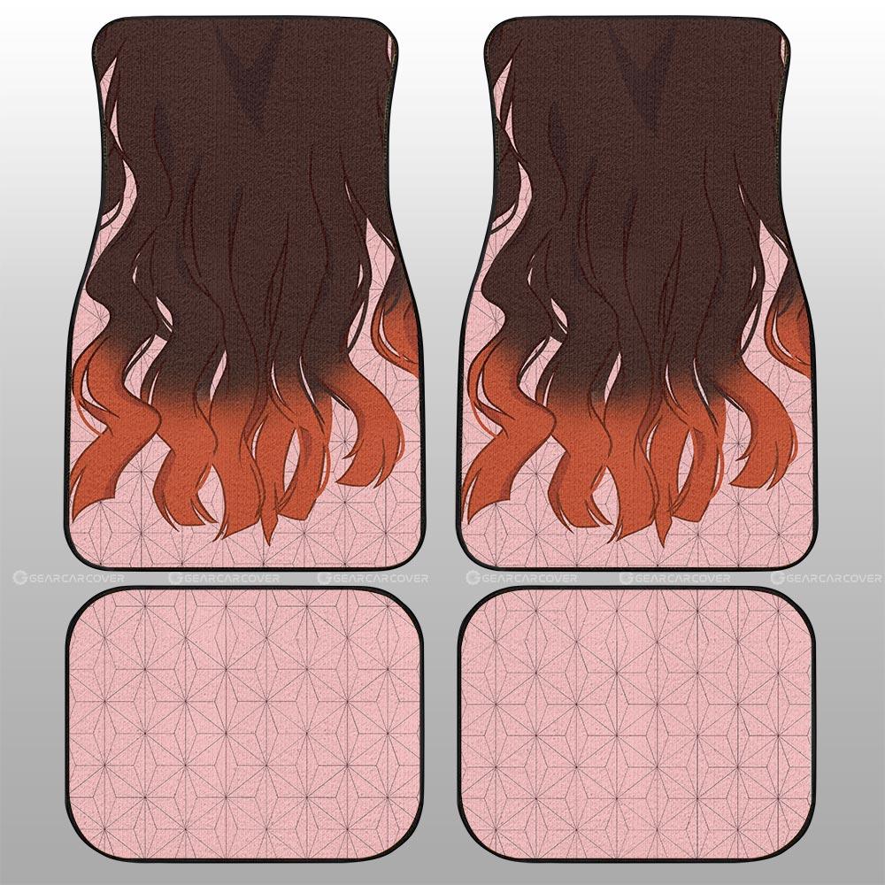 Nezuko-Uniform-Car-Floor-Mats-Custom-Hairstyle-Demon-Slayer-Anime-Car-Interior-Accessories-1