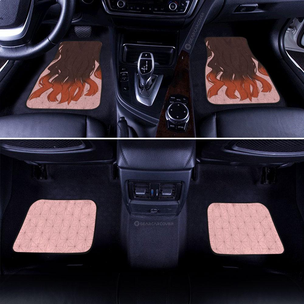 Nezuko-Uniform-Car-Floor-Mats-Custom-Hairstyle-Demon-Slayer-Anime-Car-Interior-Accessories-2