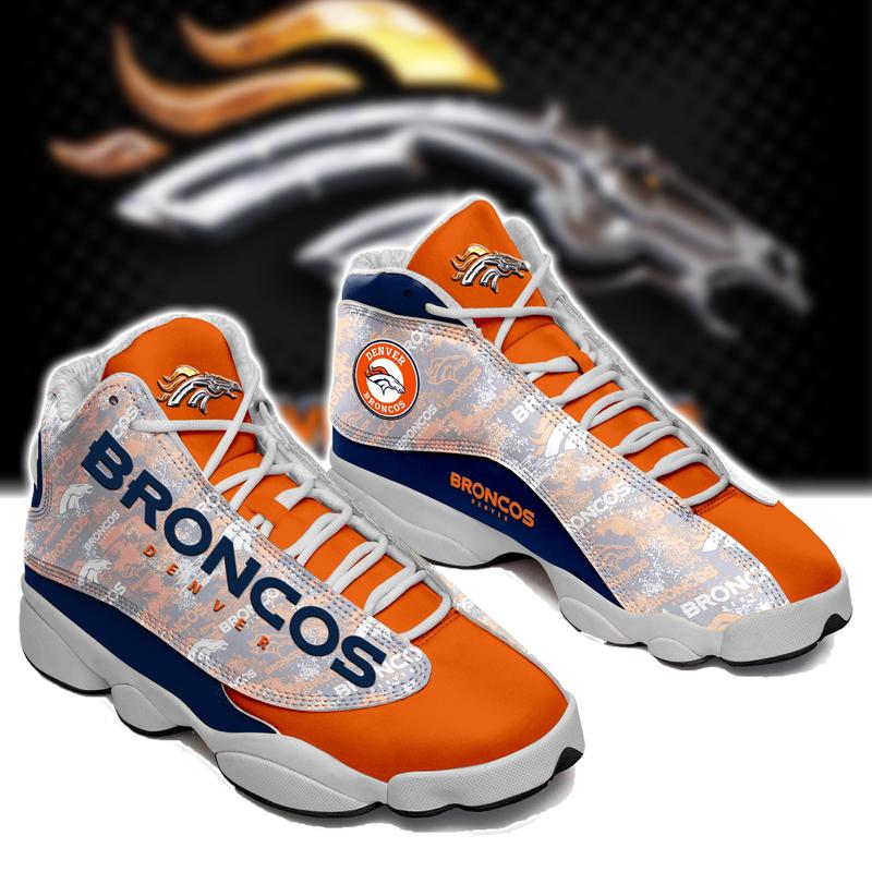 Nfl Denver Broncos Blue Orange Air Jordan 13 Sneaker Shoes Nfl Denver Broncos Blue Orange Air Jordan 13 Sneaker Shoes