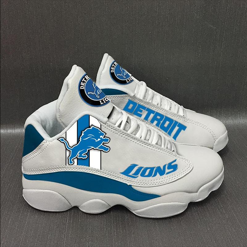 Nfl Detroit Lions White Air Jordan 13 Sneaker Shoes Nfl Detroit Lions White Air Jordan 13 Sneaker Shoes
