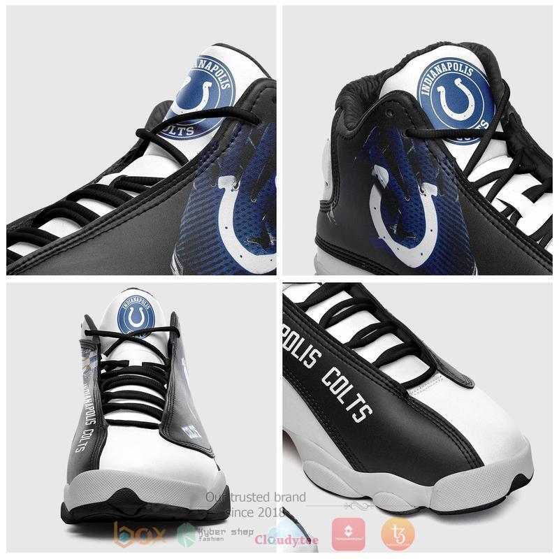 Nfl Indianapolis Colts Black White Air Jordan 13 Shoes Nfl Indianapolis Colts Black White Air Jordan 13 Shoes
