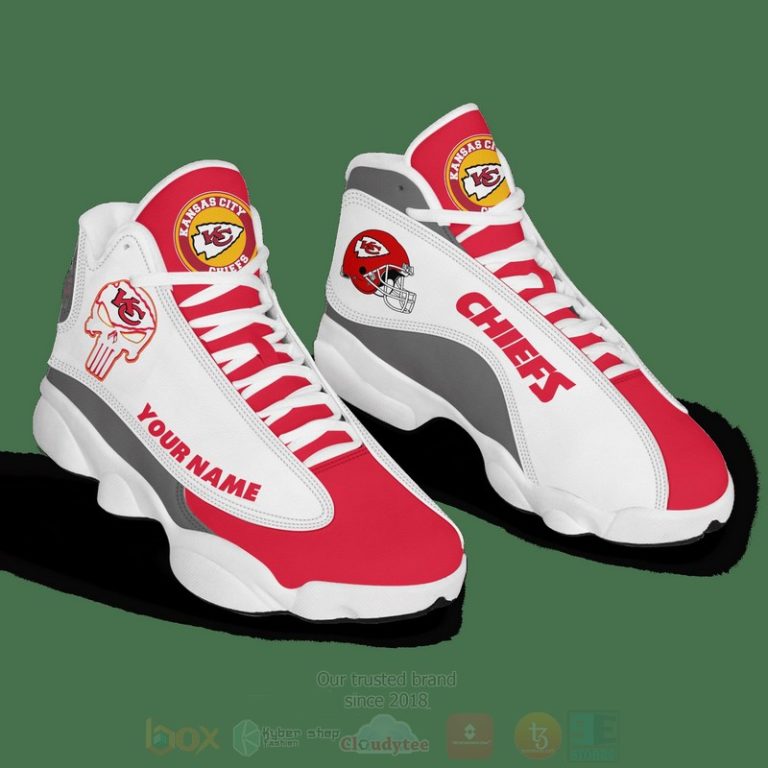 Nfl-Kansas-City-Chiefs-Punisher-Skull-Custom-Name-Air-Jordan-13-Shoes-1
