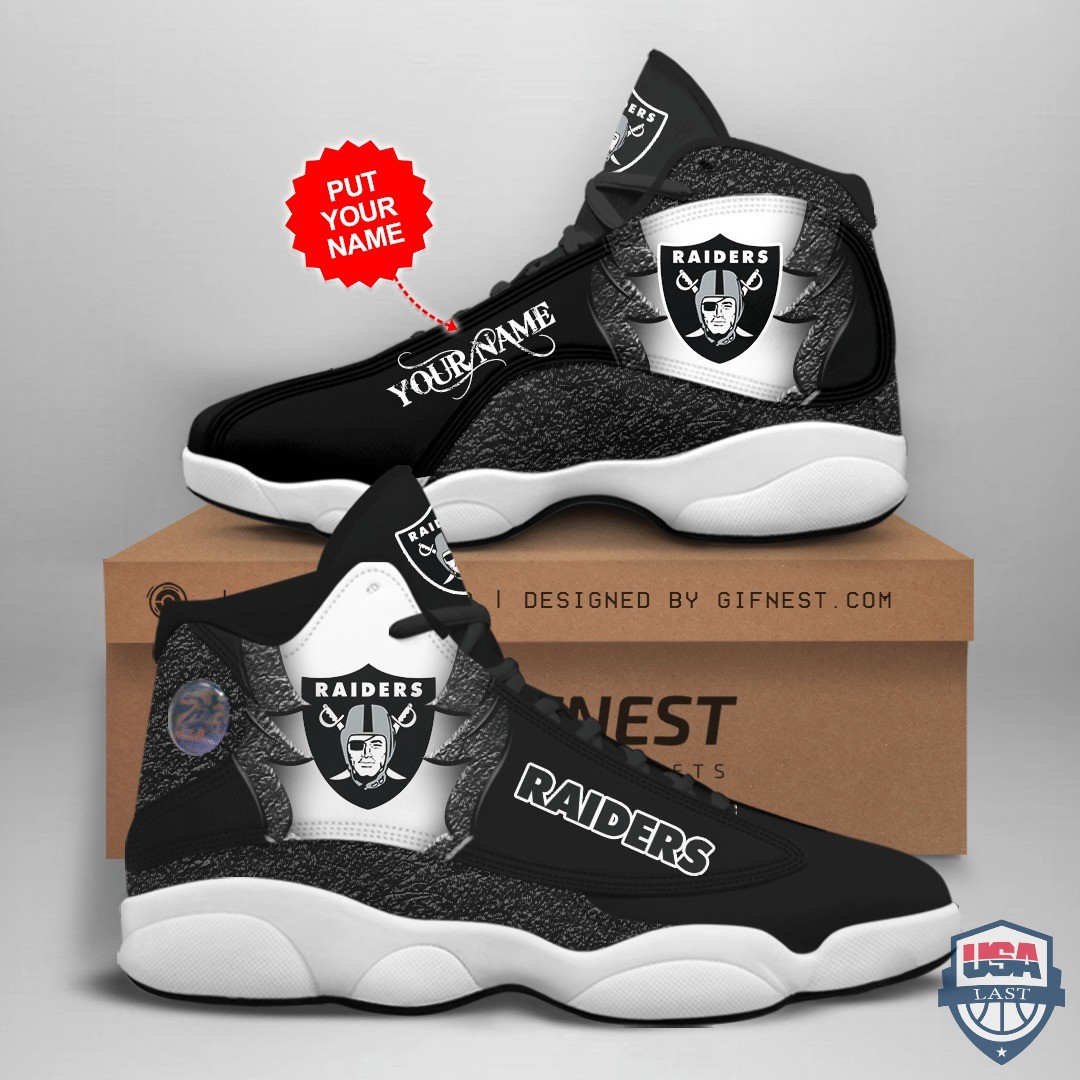 Nfl Las Vegas Raiders Air Jordan 13 Shoes Sneaker Nfl Las Vegas Raiders Air Jordan 13 Shoes Sneaker