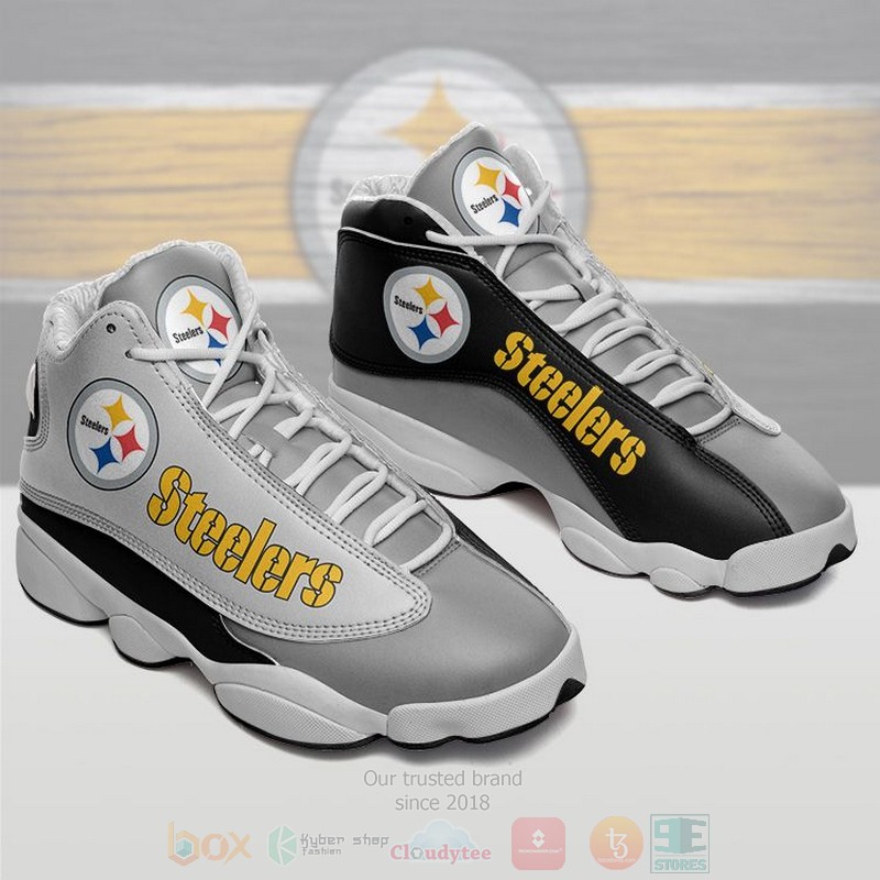Nfl Pittsburgh Steelers Grey Air Jordan 13 Shoes Nfl Pittsburgh Steelers Grey Air Jordan 13 Shoes
