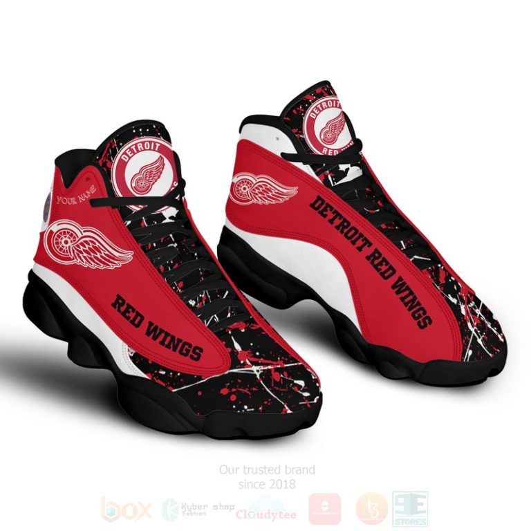Nhl-Detroit-Red-Wings-Personalized-Air-Jordan-13-Shoes-1