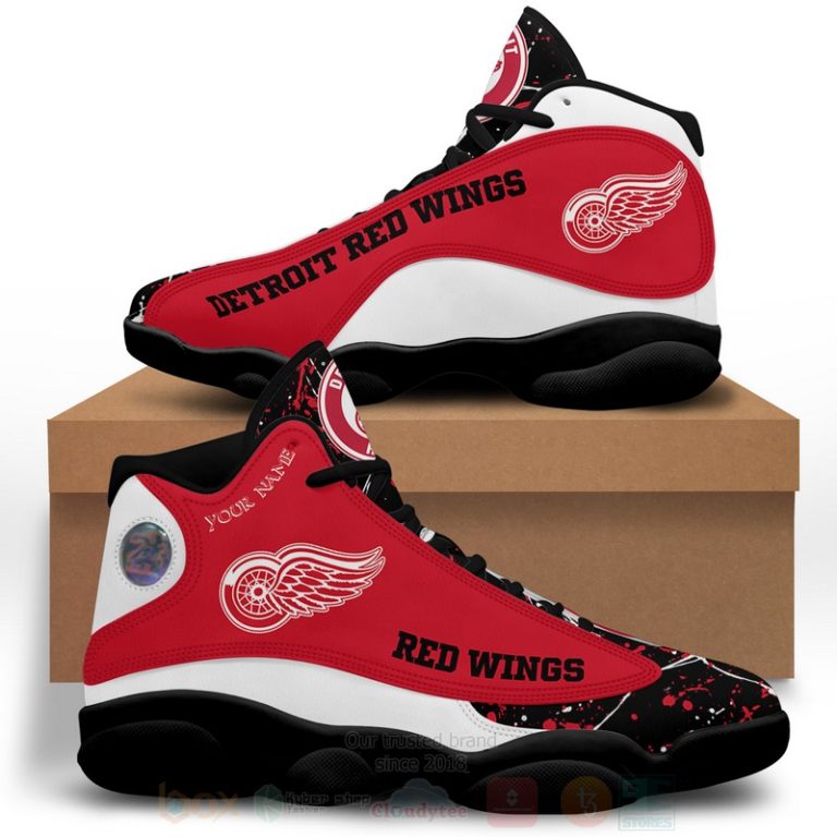 Nhl-Detroit-Red-Wings-Personalized-Air-Jordan-13-Shoes-3