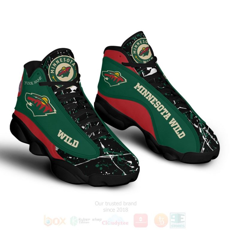 Nhl-Minnesota-Wild-Personalized-Air-Jordan-13-Shoes-1