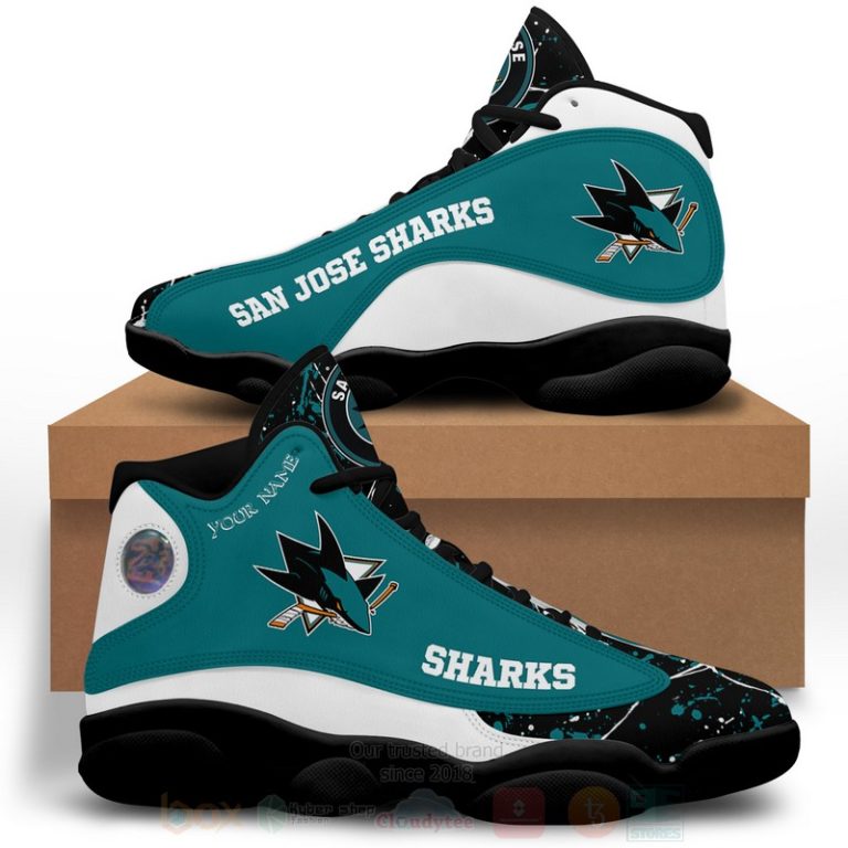Nhl-San-Jose-Sharks-Personalized-Air-Jordan-13-Shoes-3