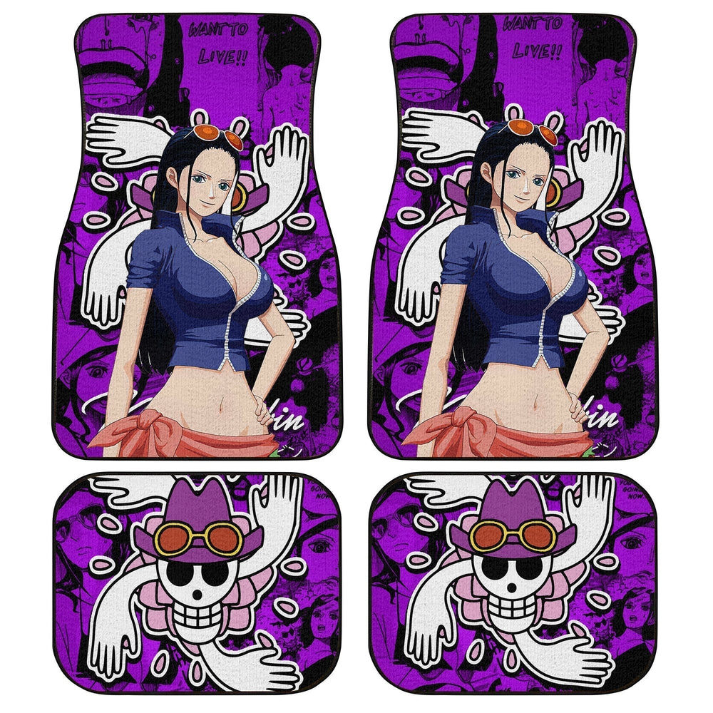 Nico Robin Car Floor Mats Custom One Piece Anime Car Accessories Nico Robin Car Floor Mats Custom One Piece Anime Car Accessories