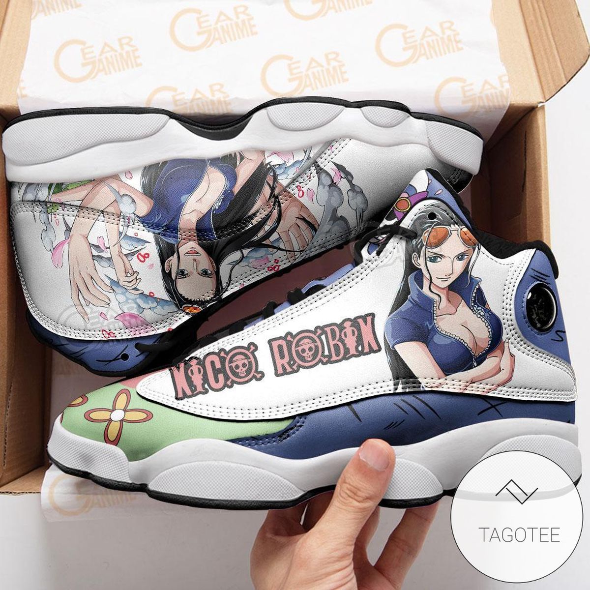 Nico Robin Sneakers Custom Anime One Piece Air Jordan 13 Shoes Nico Robin Sneakers Custom Anime One Piece Air Jordan 13 Shoes
