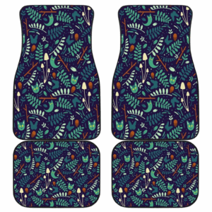Night Leaf Symbols Pattern Car Floor Mats 191028