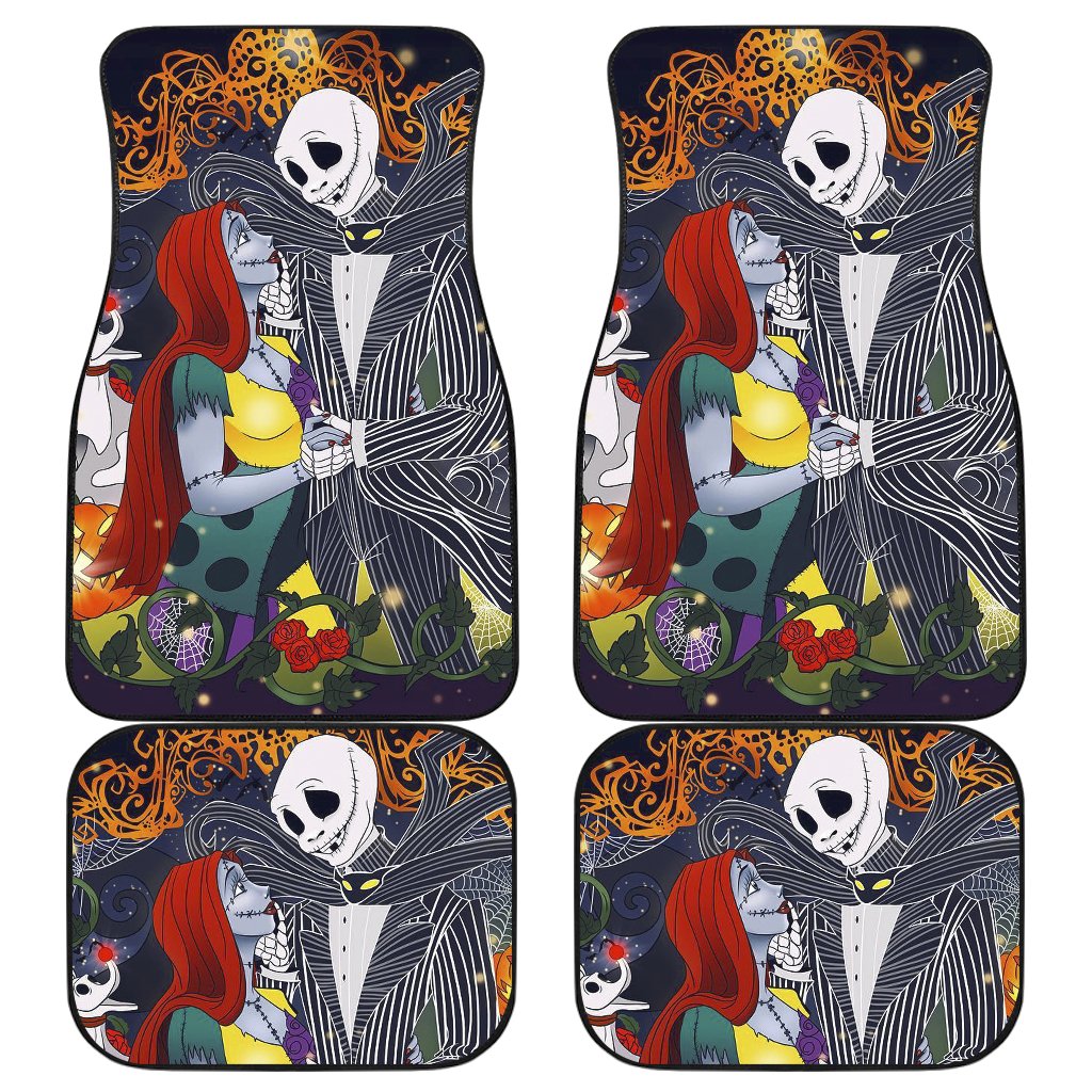 Nightmare Before Christmas Jack And Sally Car Floor Mats H0115 Nightmare Before Christmas Jack And Sally Car Floor Mats H0115