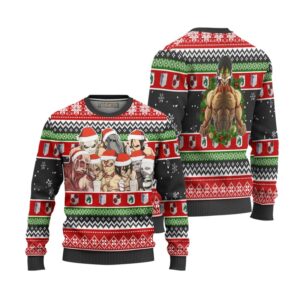 Nine Titans Attack on Titan Anime Ugly Christmas Sweater Xmas Gift