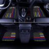 No One Fights Alone Car Floor Mats Custom Patriotic US Car Accessories