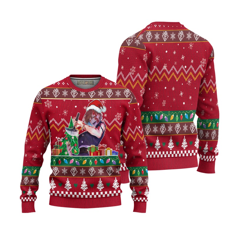 Nobara Kugisaki Ugly Christmas Sweater Custom Jujutsu Kaisen Anime Xmas Gift Nobara Kugisaki Ugly Christmas Sweater Custom Jujutsu Kaisen Anime Xmas Gift