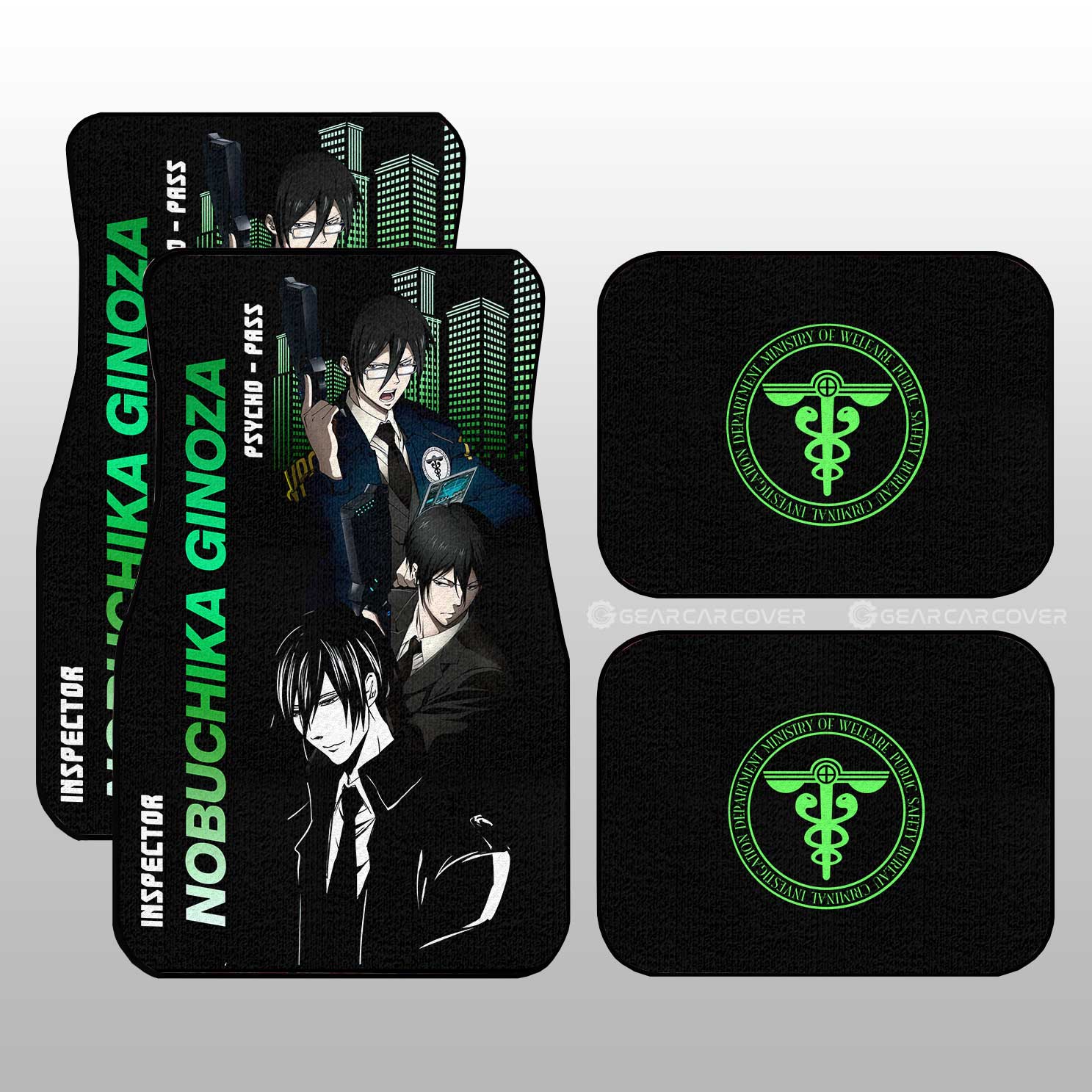 Nobuchika Ginoza Car Floor Mats Custom Psycho-Pass Anime Car Accessories Nobuchika Ginoza Car Floor Mats Custom Psycho-Pass Anime Car Accessories