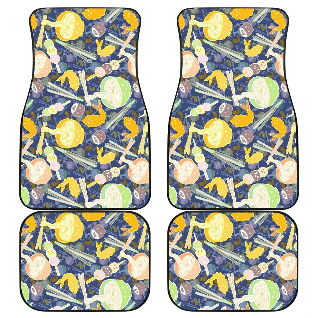 Noodle Symbols Colorful Car Floor Mats 191028 Noodle Symbols Colorful Car Floor Mats 191028