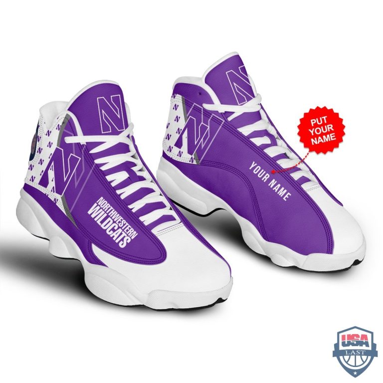 Northwestern-Wildcats-Air-Jordan-13-Custom-Name-Personalized-Shoes-1