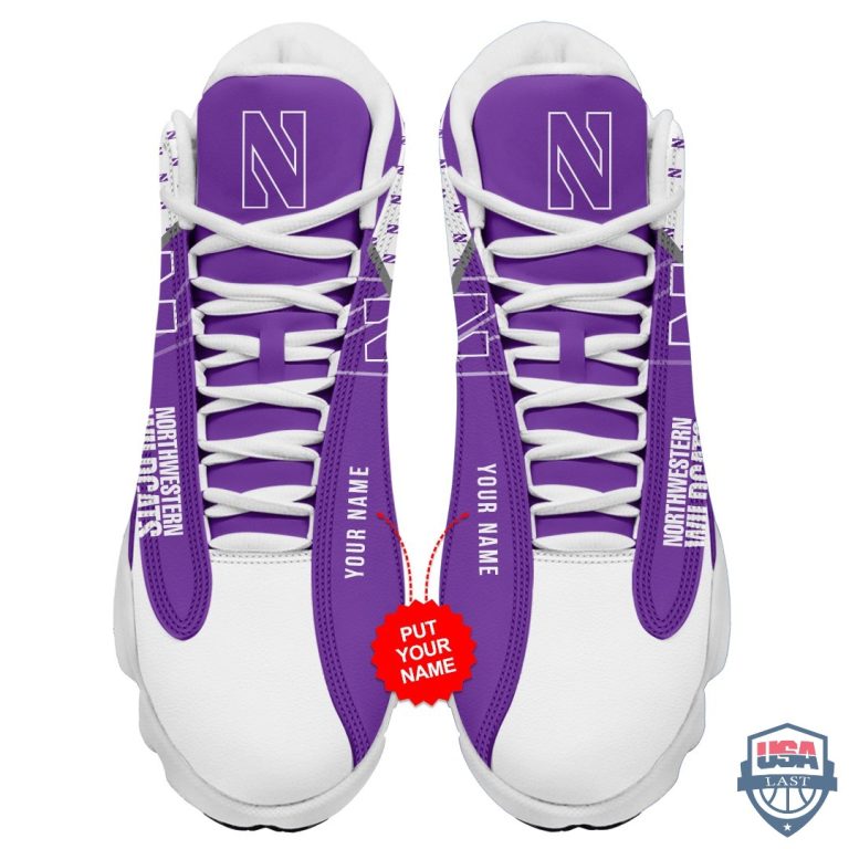 Northwestern-Wildcats-Air-Jordan-13-Custom-Name-Personalized-Shoes-2