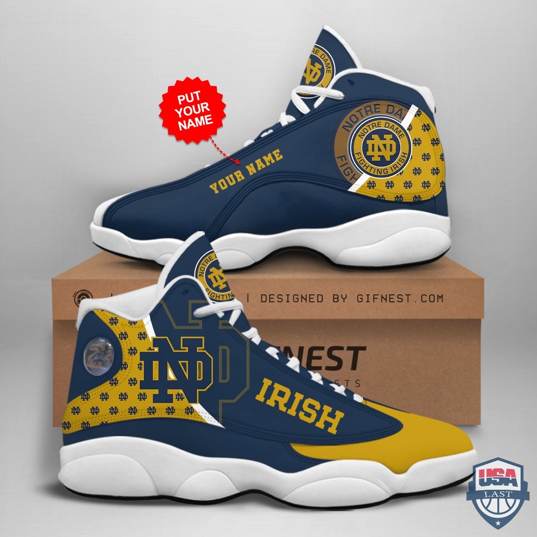 Notre Dame Fighting Irish Air Jordan 13 Custom Name Personalized Shoes Notre Dame Fighting Irish Air Jordan 13 Custom Name Personalized Shoes