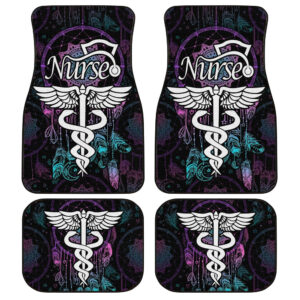 Nurse Car Floor Mats Custom Mandala Dreamcatcher Car Accessories Meaningful Gift Idea For Nurse