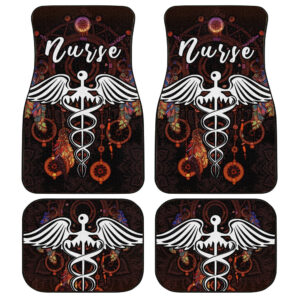 Nurse Car Floor Mats Custom Mandala Dreamcatcher Meaningful Gifts Idea For Nurse Car Accessories