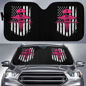 Nurse Flag Pink Symbol Car Sun Shades Amazing Gift T052020