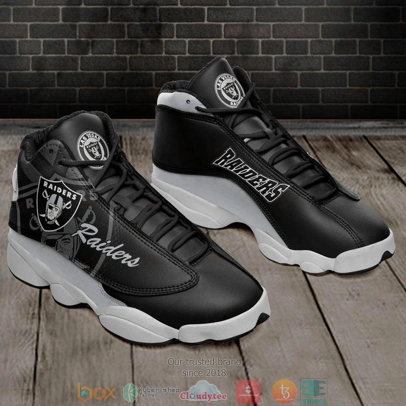 Oakland Raiders Football Nfl Big Logo 16 Air Jordan 13 Sneaker Shoes Oakland Raiders Football Nfl Big Logo 16 Air Jordan 13 Sneaker Shoes