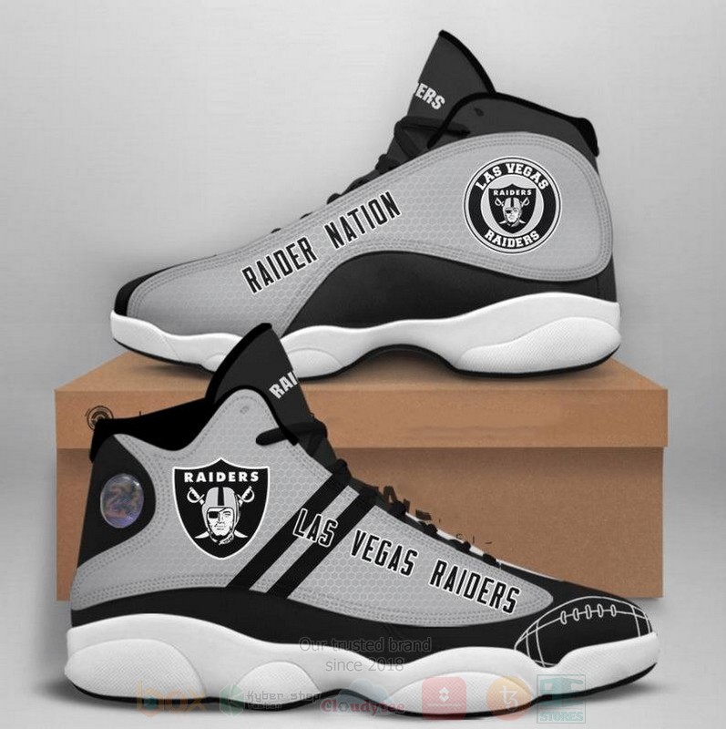 Oakland Raiders Nfl Big Logo Football Team Air Jordan 13 Shoes Oakland Raiders Nfl Big Logo Football Team Air Jordan 13 Shoes