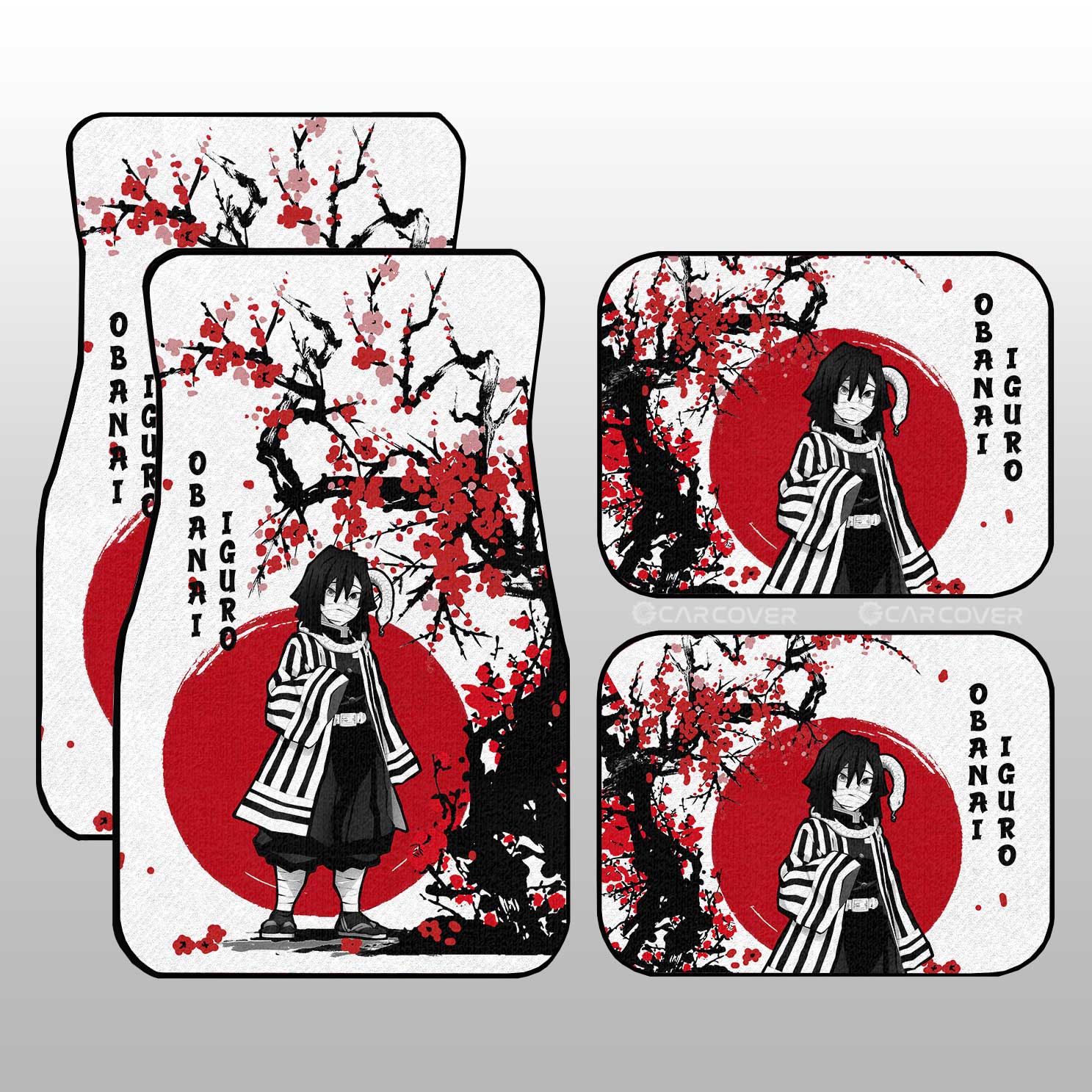 Obanai Car Floor Mats Custom Japan Style Anime Demon Slayer Car Interior Accessories Obanai Car Floor Mats Custom Japan Style Anime Demon Slayer Car Interior Accessories