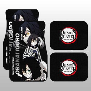 Obanai Iguro Car Floor Mats Custom Demon Slayer Anime Gifts Idea For Fans