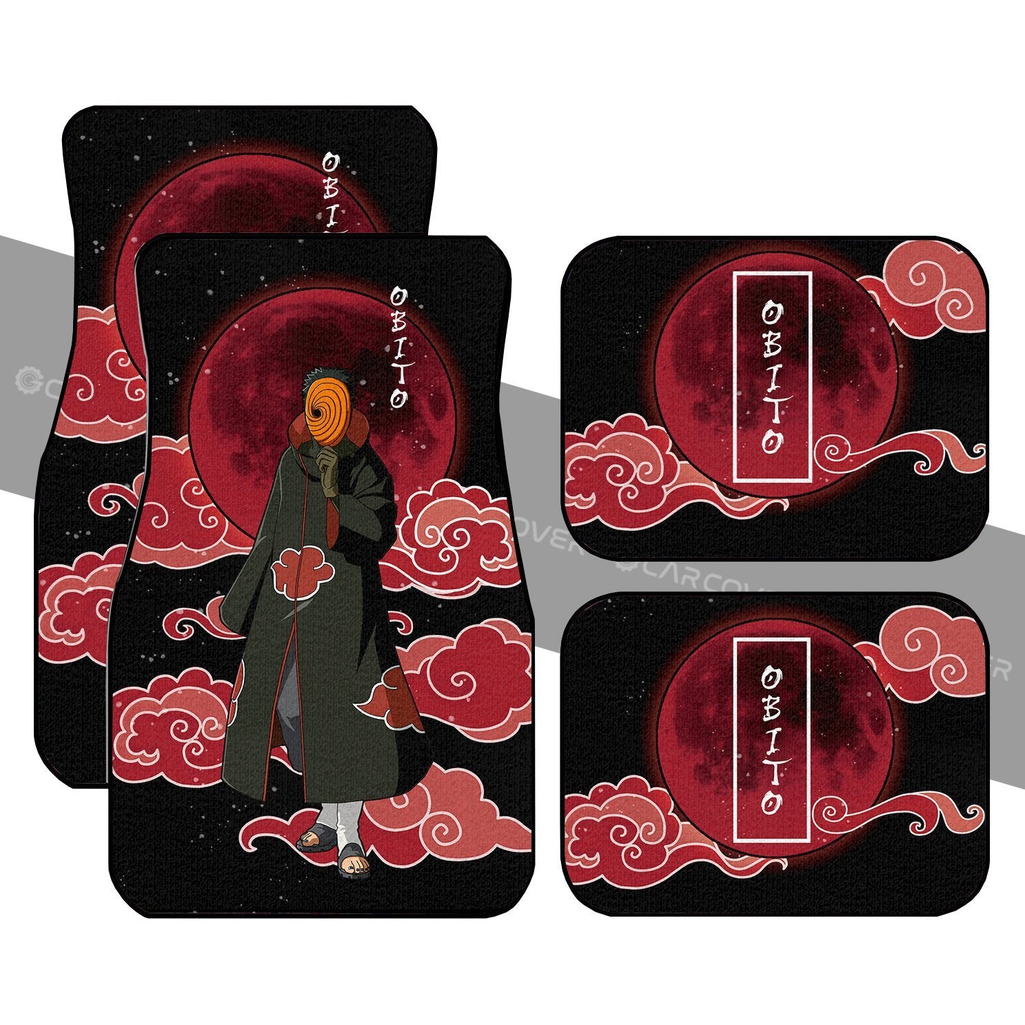 Obito Akatsuki Car Floor Mats Custom Naruto Anime Car Accessories Obito Akatsuki Car Floor Mats Custom Naruto Anime Car Accessories