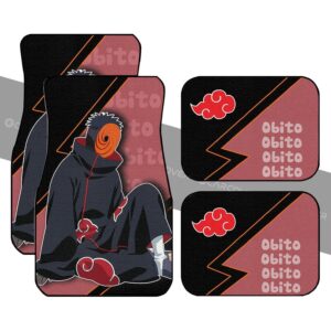 Obito Akatsuki Car Floor Mats Custom Naruto Anime Custom Car Accessories