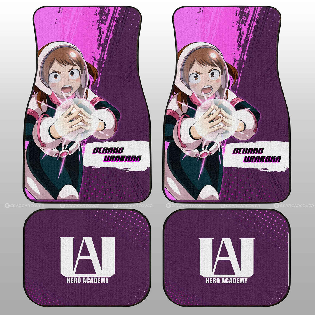 Ochaco-Uraraka-Car-Floor-Mats-Custom-Gifts-For-My-Hero-Academia-Anime-Fans-1