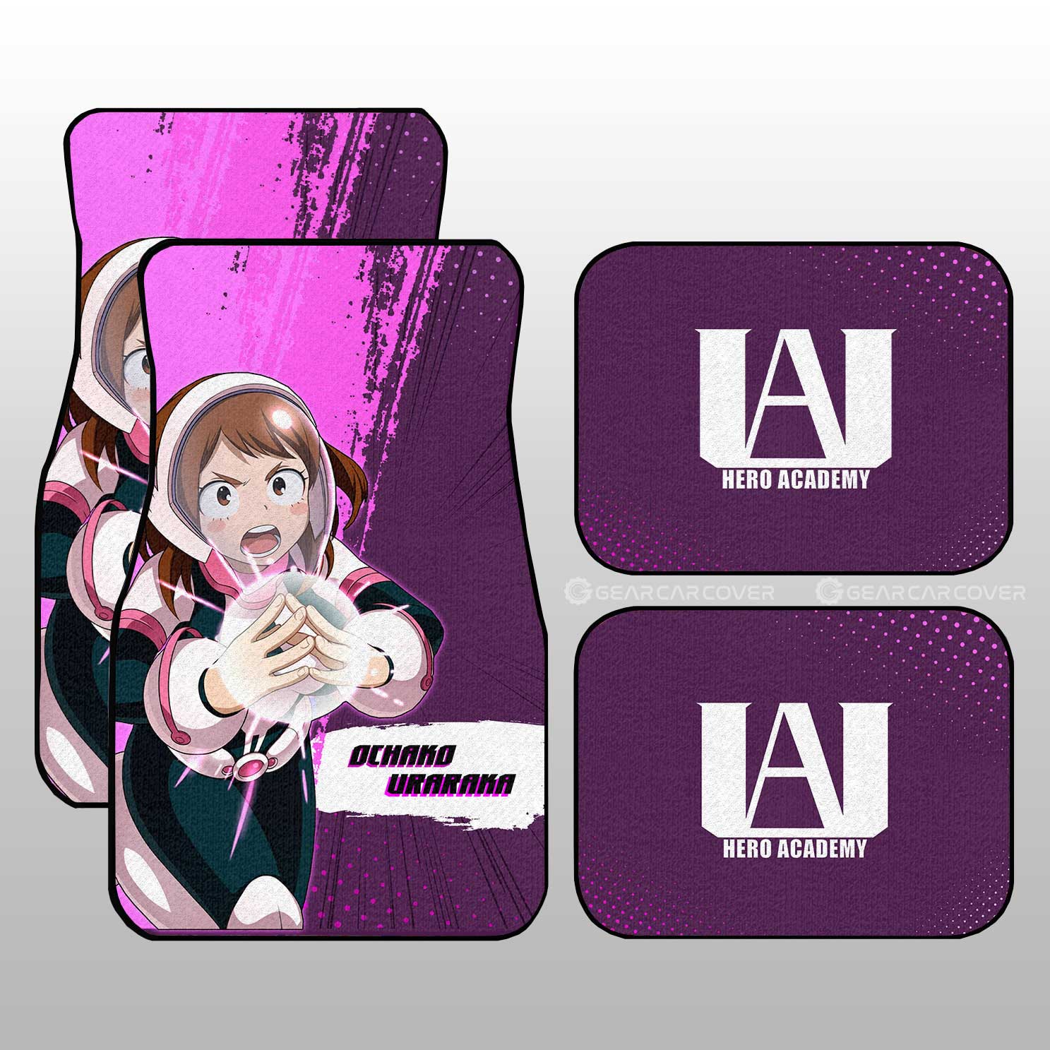 Ochaco Uraraka Car Floor Mats Custom Gifts For My Hero Academia Anime Fans Ochaco Uraraka Car Floor Mats Custom Gifts For My Hero Academia Anime Fans